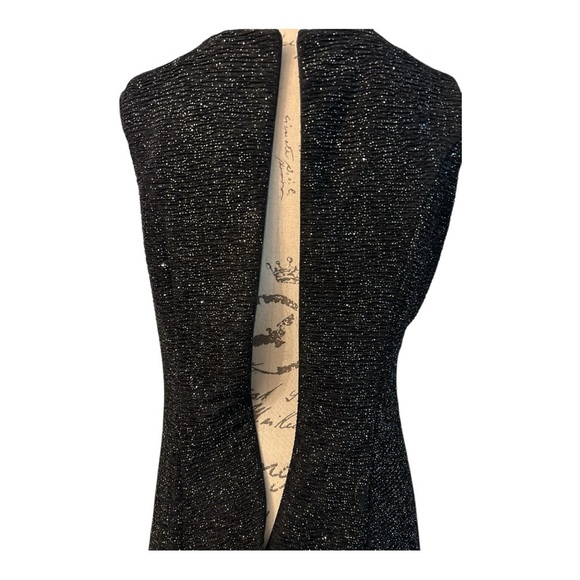 ALYX cocktail dress, black with sparkle metallic threads. ALine sz 8, lined - Picture 7 of 11
